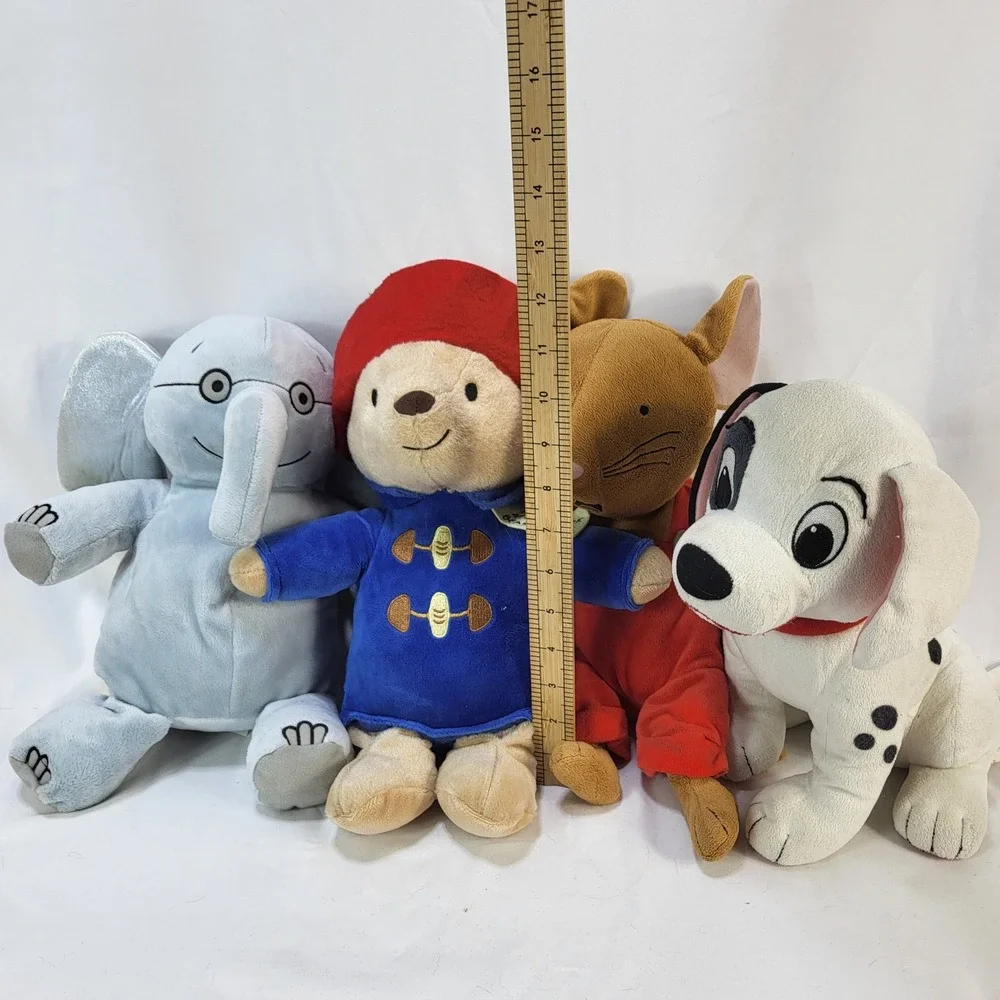Kohl's Cares Paddington Bear Dalmatian Mouse Elephant Stuffed Plush 4pc Lot